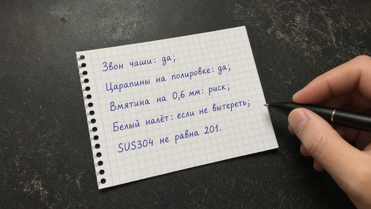 Каковы недостатки мойки из нержавеющей стали?